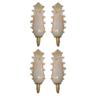 Sconces from Barovier & Toso, 1960s, Set of 4 For Sale