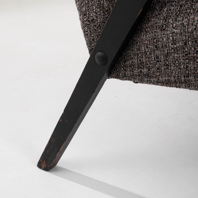 1960s Czech Upholstered Armchair For Sale - Image 13 of 18