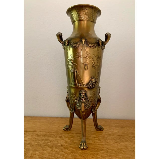 Mid 18th Century Antique French Bronze Vase Vessel Urn - F. Levillain Jardiniere For Sale - Image 5 of 12