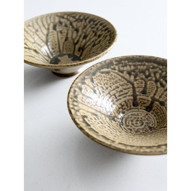 Vintage Handmade Pottery Bowls Pair For Sale - Image 10 of 13