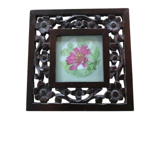 "Scott's Mill Flower" Contemporary Botanical Color Pencil Drawing by Nancy Smith, Framed For Sale