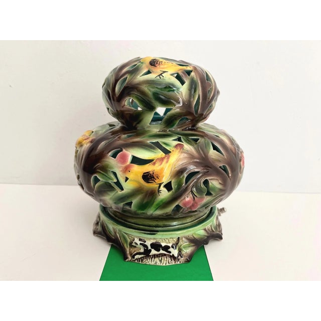 Italian 1950s Italian Flora & Fauna Lamp For Sale - Image 3 of 17