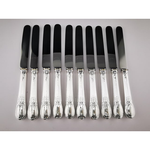 Silver Dessert Cutlery Service 10 People from Odiot Louveciennes, 1890s, Set of 54 For Sale - Image 15 of 18