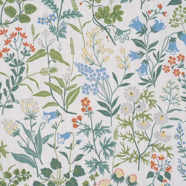 English Boråstapeter Flora Fabric In Ivory For Sale - Image 3 of 5