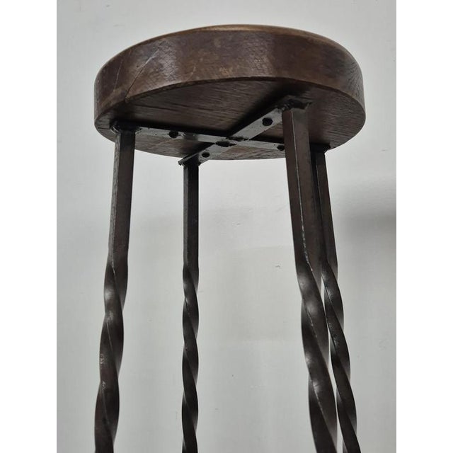 Wrought Iron Stools, Set of 2 For Sale - Image 4 of 7