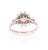 1.66 Carat Pink Sapphire Diamond White Gold Engagement Ring, Size 7 For Sale - Image 4 of 5