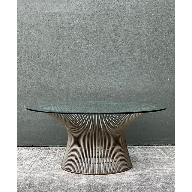 Warren Platner Warren Platner Glass and Steel Coffee Table For Sale - Image 4 of 12