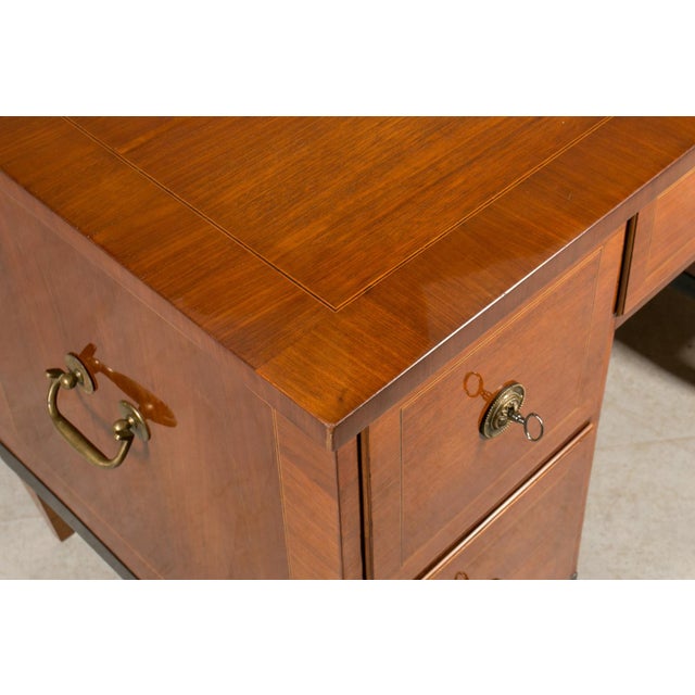This is a beautiful five-drawer desk from the Biedermeier period. It was made in Germany around 1830s. The piece is...