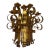 1960s Hollywood Regency Hans Kögl Style Italian Gilt Candle Wall Sconce For Sale