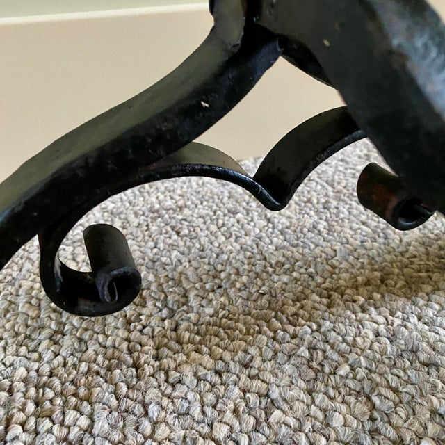 Iron and Brass Sunflower Andirons - A Pair For Sale - Image 15 of 18