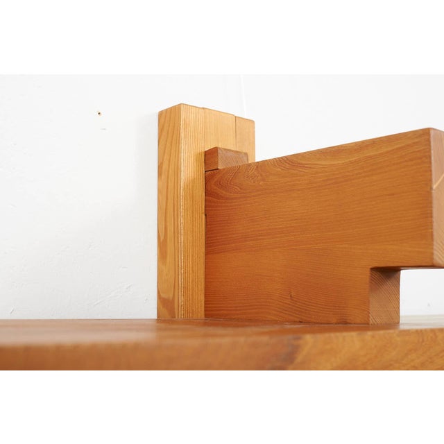 Wall Shelf B17 Bookcase for Wall Mounting in Elm Wood by Pierre Chapo, 1967 For Sale - Image 9 of 13