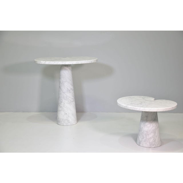 Angelo Mangiarotti Carrara Marble Side Tables by Angelo Mangiarotti for Skipper, 1975, Set of 2 For Sale - Image 4 of 11