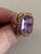 Metal Antique 14k Gold and Amethyst Ring – Size 6 For Sale - Image 7 of 11