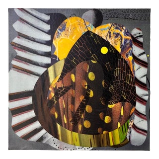 "Pinned by Coiled Copper" by Michael DesRosiers Abstract Mixed-Media on MDF Panel (2025) For Sale