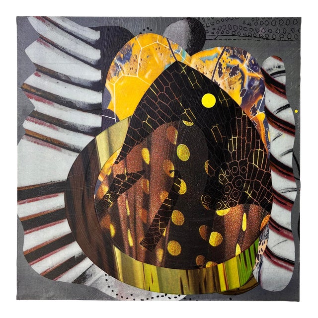 "Pinned by Coiled Copper" by Michael DesRosiers Abstract Mixed-Media on MDF Panel (2025) For Sale