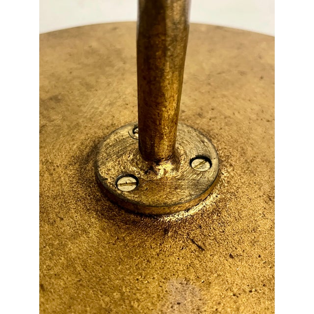 Late 20th Century Hand-Forged Gilded Iron Martini Drink Table in the Style of Visual Comfort For Sale - Image 17 of 17