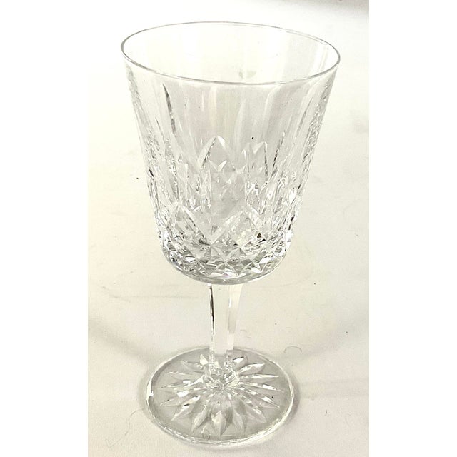 1980s 1980s Waterford, Crystal of Ireland, Lismore, 7 Inch High, 6 Ounce Wines - Set of Six For Sale - Image 5 of 8