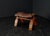 Brutalist Moroccan Camel Saddle Stool in Stained Wood with Brass and Leather, 1980s For Sale - Image 3 of 18