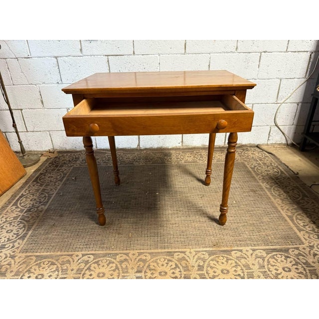 Wood Antique Sheraton Style Side Table For Sale - Image 7 of 17