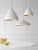 Modern AERIN for Visual Comfort Signature Agnes Small Pendant in Plaster White with Gild Interior For Sale - Image 3 of 4