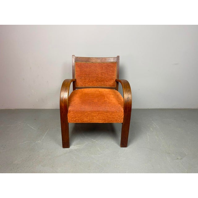 Dutch Art Deco Sculptural Armchairs, 1930s, Set of 2 For Sale - Image 9 of 18