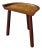 Mid Century Modern Walnut Tri Leg Stool For Sale
