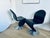 2000 - 2009 Verner Panton System 1-2-3 Swivel Chairs Pair Black Leather - Space Age Scandinavian For Sale - Image 5 of 8