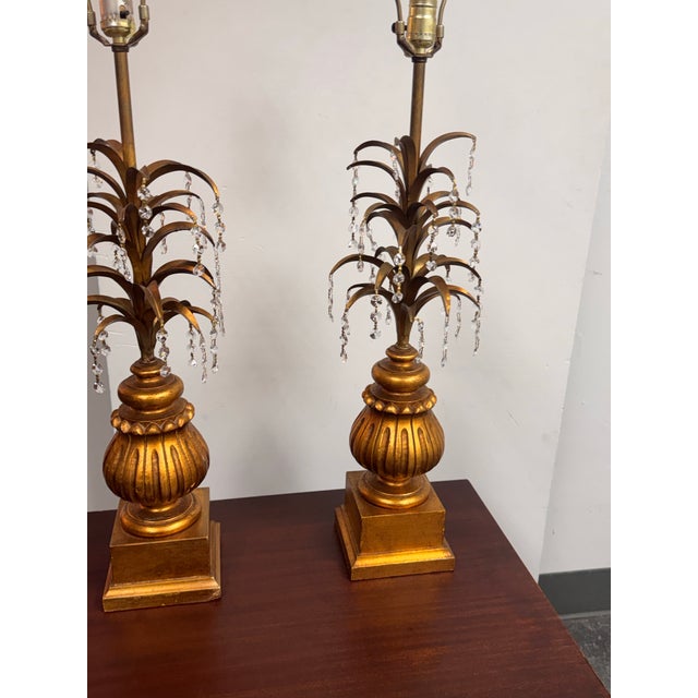 Vintage Italian Regency Table Lamps, Pair For Sale In San Francisco - Image 6 of 12