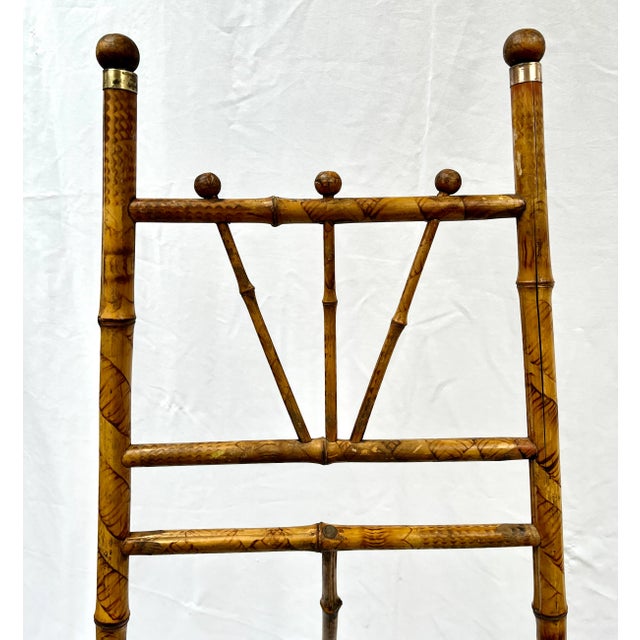 Vintage Scorched Bamboo Folding Floor Easel For Sale - Image 11 of 11