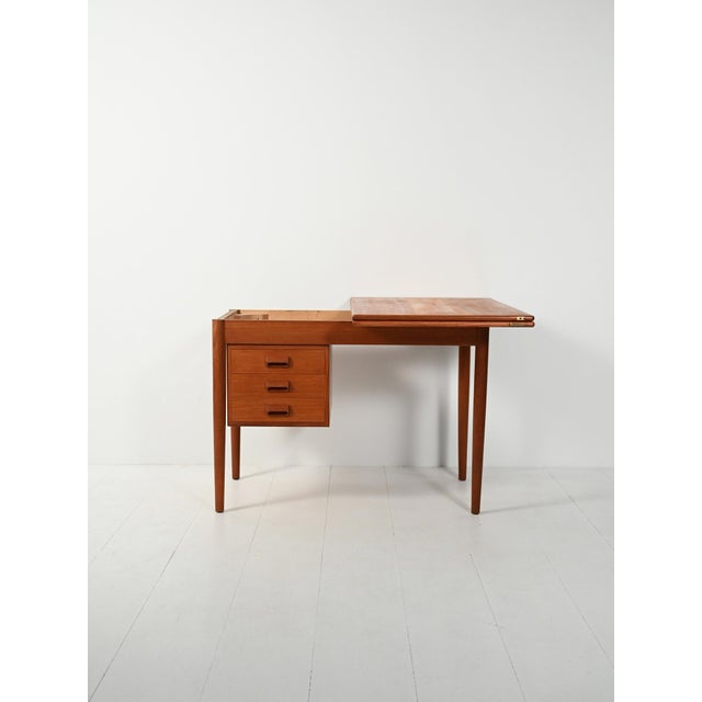 Børge Mogensen Scandinavian Flip-Top Desk by Børge Mogensen, 1950s For Sale - Image 4 of 16