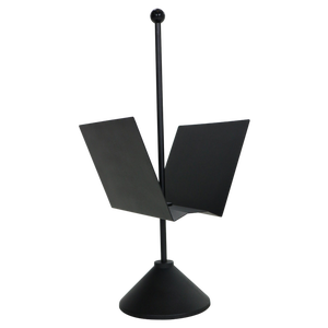Minimalistic Black Metal Magazinine Rack by Porada Arredi, Italy, 1980s