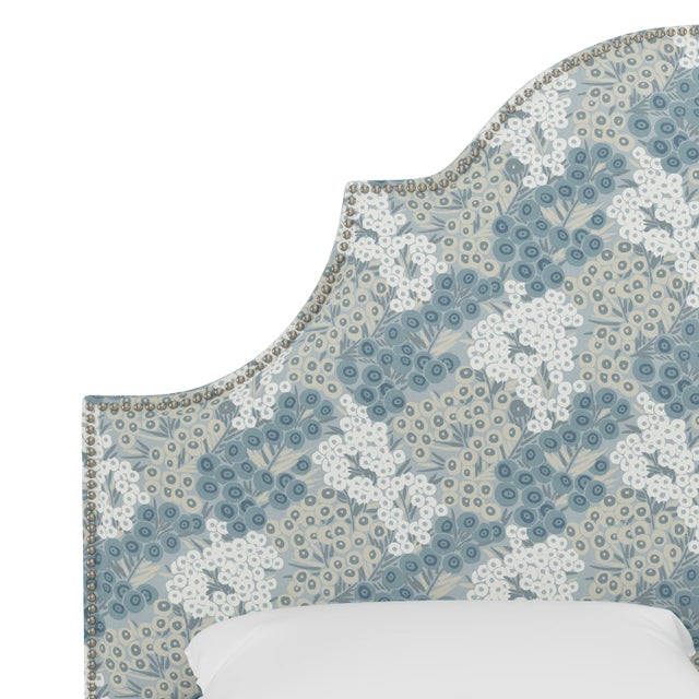 Not Yet Made - Made To Order Halsted Headboard in Blue Loiret, California King For Sale - Image 5 of 6