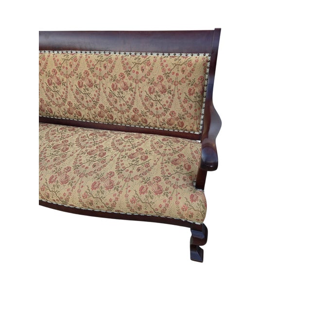 Chair is in great condition. appears to have been refinished at some point in time. has a seam repair on side/underside of...