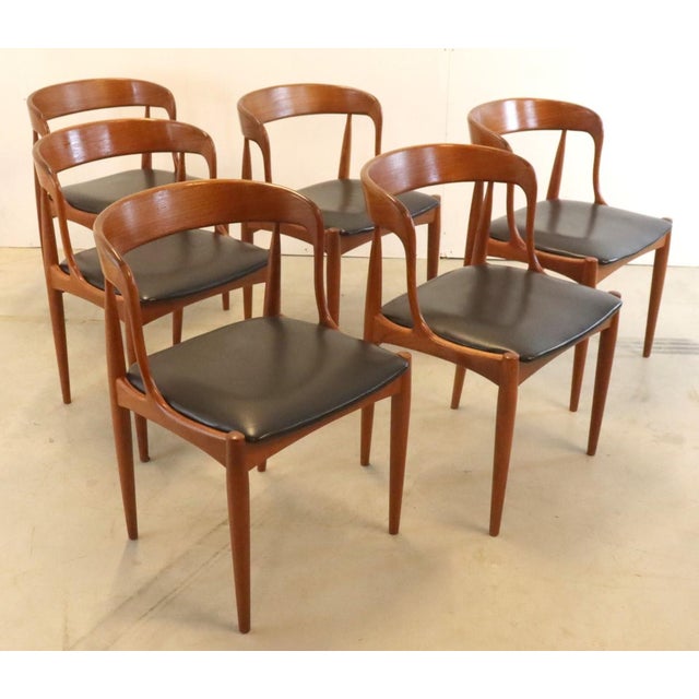 Vintage Dining Chairs attributed to Johannes Andersen for Uldum, Set of 6 For Sale - Image 6 of 18