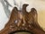 Small Scale Antique Federal Revival Giltwood Eagle Convex Bullseye Mirror (#1 of 2 Listed) For Sale - Image 4 of 17