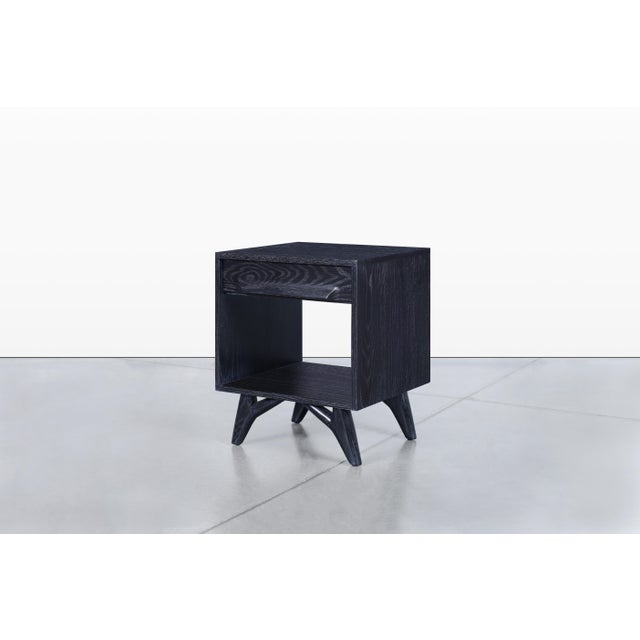 Mid-Century Modern Cerused Nightstands by Jack Van Der Molen For Sale - Image 9 of 13