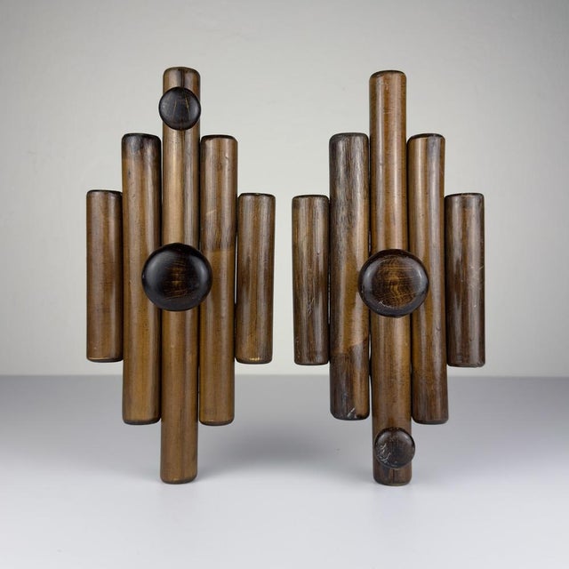 Vintage Wooden Hangers, Italy, 1970s, Set of 2 For Sale - Image 15 of 15