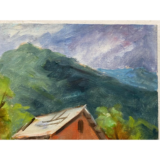 Clifford Holmes "Country Farm" Original Oil Painting C.1950 For Sale - Image 4 of 9