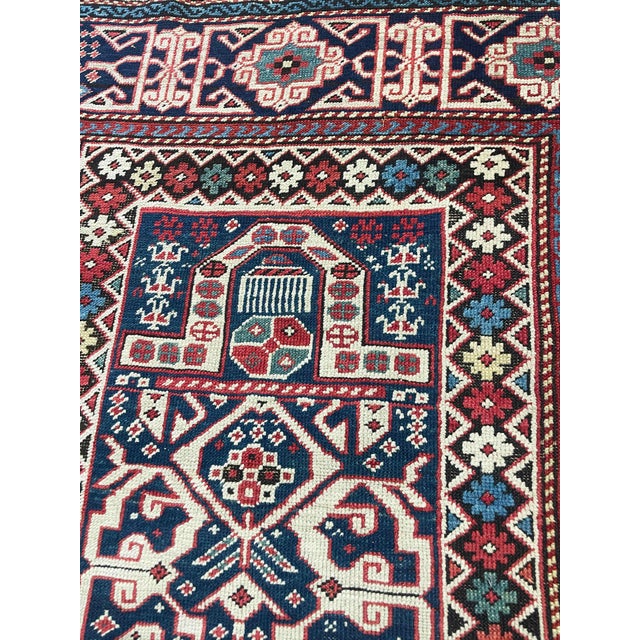 Tribal Antique Kuba–Konagkend Prayer Rug For Sale - Image 3 of 7