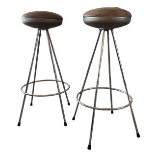 1980s Sintesi Italy Ufo Stools Space Age Atomic Sputnik Counter Stools- Set of 2 For Sale