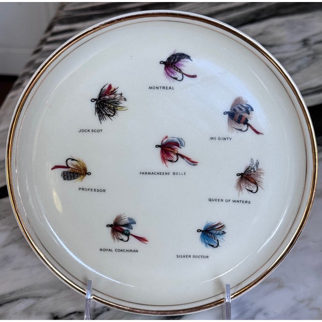 LastCHANCE!Vintage Fly Fishing Motif Wall Plate For Sale - Image 10 of 15