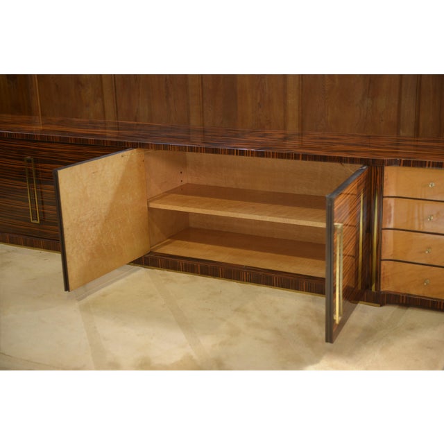 Brown Minimalist Sideboard in Ebony and Sycamore, 1960s For Sale - Image 8 of 13