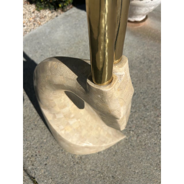 Vintage Maitland Smith Tessellated Marble & Brass Antelope Sculpture For Sale In Los Angeles - Image 6 of 10