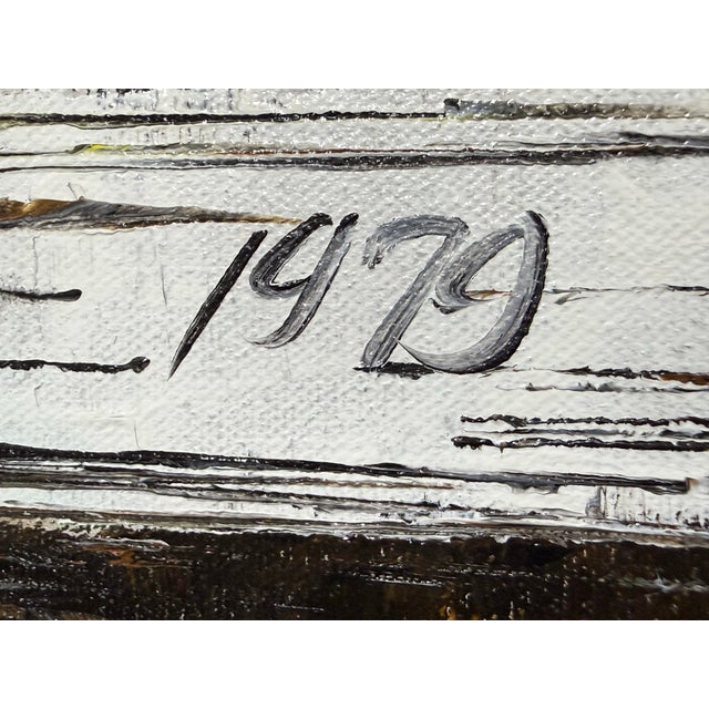 Late 20th Century Ashton III Framed "Cable Car 1979" Oil on Canvas, Vintage For Sale - Image 5 of 12