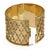 This large impressive Estate bracelet is crafted from 18k yellow gold, it is a high polished finish 2.20 inched wide band...