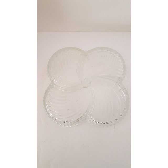 Godinger Crystal Contour Relish Tray From Italy. This Collectible Treasure From Godinger is Divided Into Four Separate...