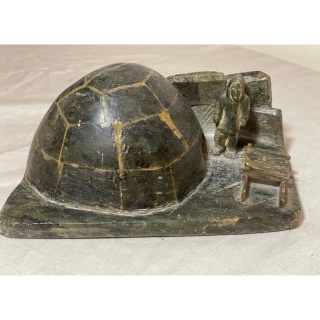 Up for sale is a high quality hand carved antique Canadian Inuit soapstone Eskimo sculpture done by F.A. Francois. It's...