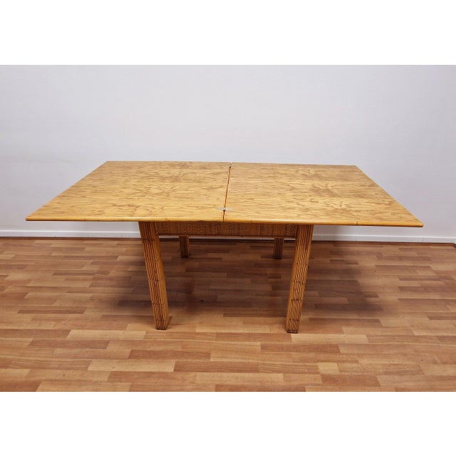 Italian Folding Table in Rattan and Bamboo , 1970s For Sale - Image 15 of 18