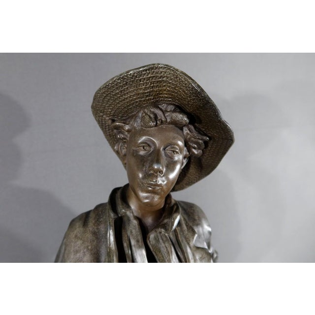 Metal Henri Weiss, Male & Female Sculptures, Late 19th Century, Regula, Set of 2 For Sale - Image 7 of 18
