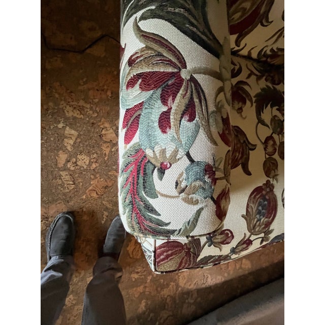 2010s Coraggio Tight Back, Three Cushion Sofa Covered With Coraggio Damask in 18th Century Inspired Pattern For Sale - Image 5 of 9